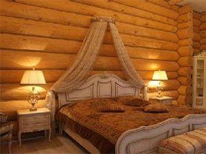 Фото спальни в деревянном доме