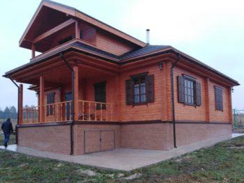Строительство дома из бруса в русском стиле